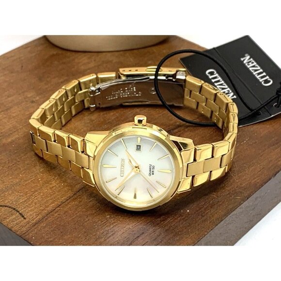 Citizen Women's Watch ERU6072-56D Mother of Pearl White Dial Gold Quartz… - Picture 8 of 14